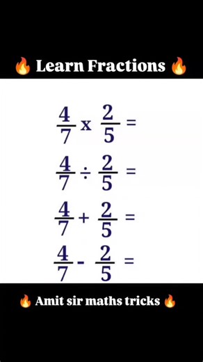 Amit sir on Instagram: "Learn Fractions... #mixedfractions #fractions #fractionsarefun #calculation #tricks @mathswalaamitsir"