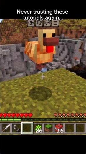 Never trusting these tutorials again...#minecraft #memes #trending #shorts