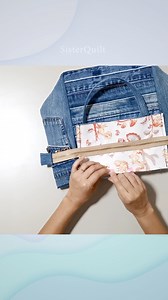 DIY old jeans recycle tote bag #online #tutorial #old #jeans #howto #recycle #handmade | SisterQuilt