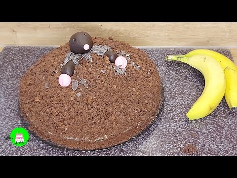 Maulwurftorte mit Bananen 🍌