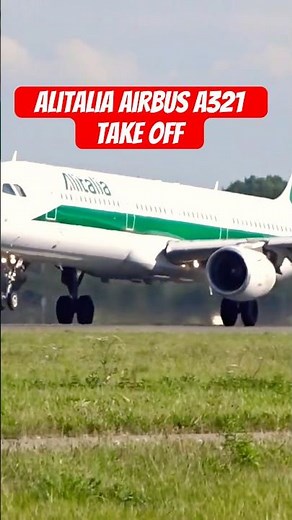 Alitalia airbus a321 take off
