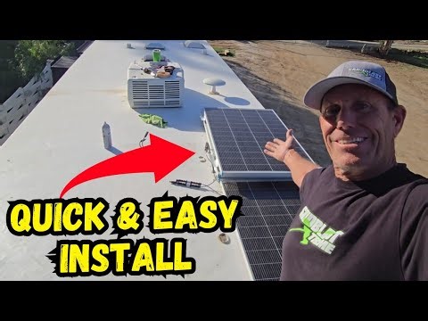 RV SOLAR and LITHIUM Battery Install Adventure EP-5 "Solar Panel Installation"