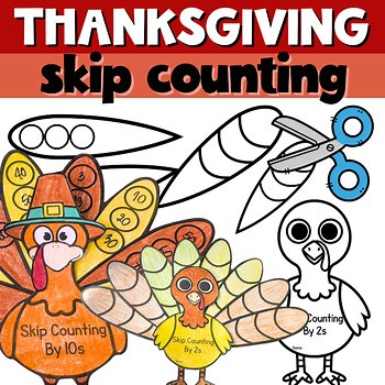 Thanksgiving Skip Counting | Turkey Counting Craft | Thanksgiving Math