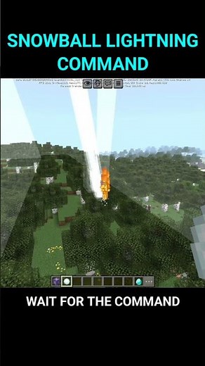 Minecraft Snowball Lightning Command Moment #minecraft #shorts
