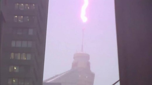 See Australia's Sydney Tower get hit by lightning during today's massive storm: http://www.cbc.ca/player/play/2682788765 | CBC News