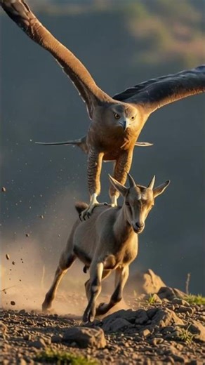 衝撃の瞬間！ワシが野生のヤギを狩る壮絶ハンティング — Eagle Hunts a Wild Mountain Goat