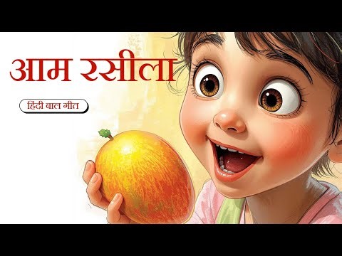 Hindi Rhymes for Kids | रसीला आम 🥭 | Animated Hindi Poem | Kids Learning Video 🌈 🎶