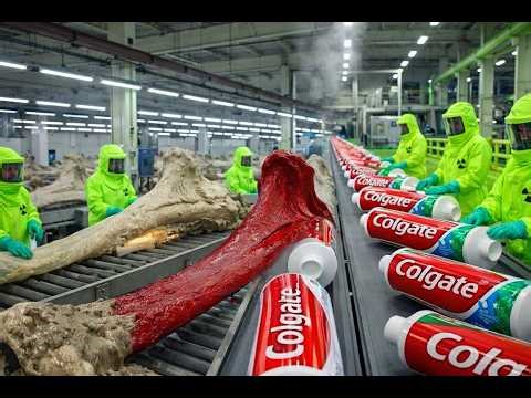 Inside the Toothpaste Factory — From Animal Bones to Toothpaste | Full Process