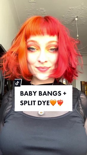 DIY Split Dye Hair Tutorial with Baby Bangs Transformation