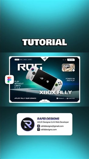 ROG Xbox Ally 3D Website Design in Figma YT | Figma Tutorial