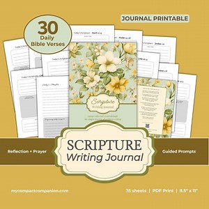 Scripture Writing Journal Printable: Daily Bible Verses on the Promises of God - Etsy Canada