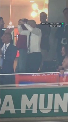 FIFA president reacts as Morocco win World Cup match