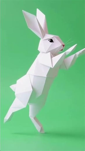 A rabbit jumping up so high