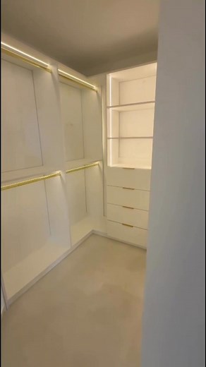 Always consider adding LEDs to your custom closet for a luxury look! #customcloset #customclosetdesign #customwork #closet #walkincloset #fyp #viral #reels | Ccclosets
