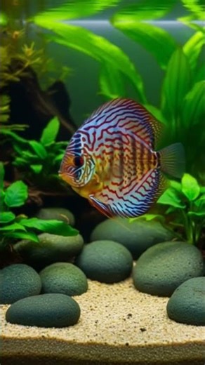 Stunning Closeup of a Vibrant Aquarium Fish 🐠🌿 in a Modern Underwater Paradise #DreamScreenAi