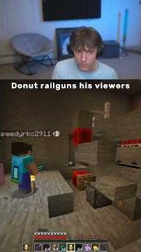 Donut railguns his viewers #minecraft #short