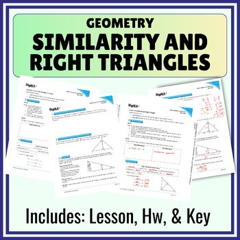 Similarity and Right Triangle Guided Notes & Worksheets| 9th-11th Grade Geometry