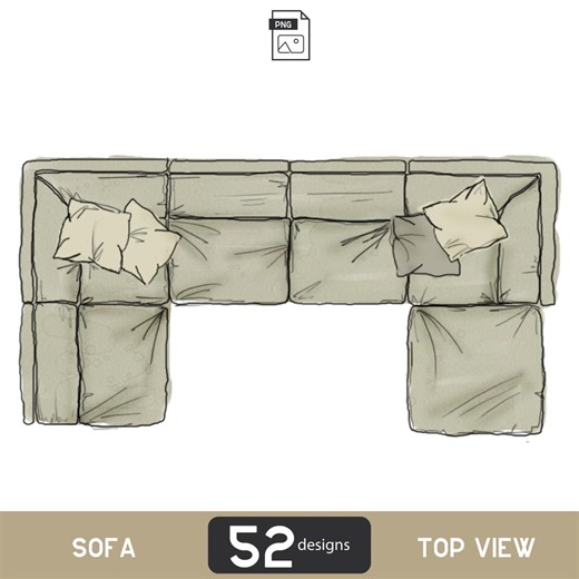 Buy Sofa Top View PNG (digital Download) Online in India - Etsy