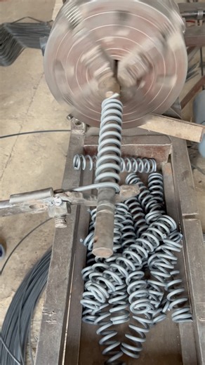 Simple Iron Wire Compression Spring Making on a Lathe Machine #shortvideo #diycrafts