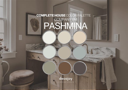 PASHMINA AF-100 Benjamin Moore Paint Palette | Whole House Warm Neutral Color Scheme 2026 | Digital Download - Etsy