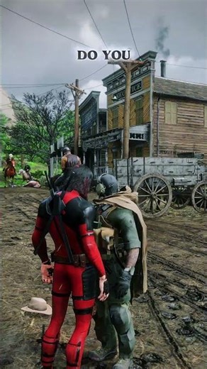 Deadpool vs. Ghost in RDR2? 🤠🔥 #deadpool #ghost #rdr2