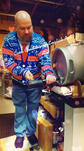 The cask is tapped! It won't last long so come on in and grab your pint of this delicious cask conditioned English Pub Ale! #cask #christmas #beer