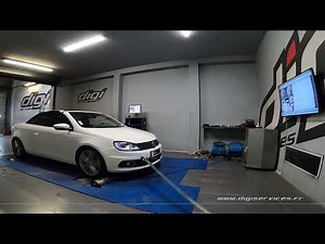 VW EOS 2.0 TDI 40cv DSG Reprogrammation Moteur @ 183cv Digiservices Paris 77 Dyno