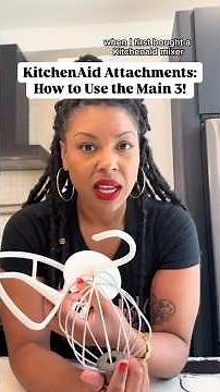 KitchenAid Stand Mixers come with a few attachments, here’s how to use them! #baking #tips