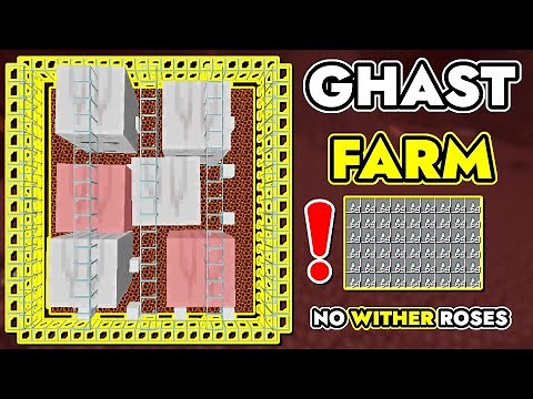 NEW BEST EASY GHAST FARM MINECRAFT 1.21.10 - NO WITHER ROSES - Tutorial