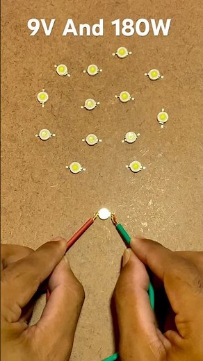9V And 180W A Working LED Lights Science Project #shorts #youtubeshorts #project
