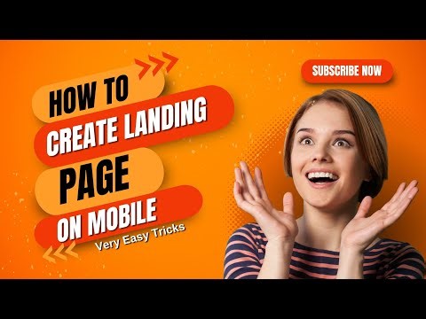 How to create landing page by mobile
