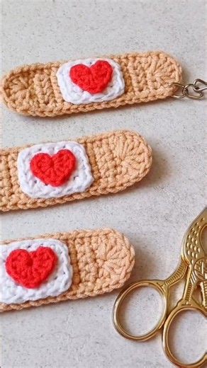 ❤️ How to Crochet an Adorable Bandage Keychain 🩹❤️