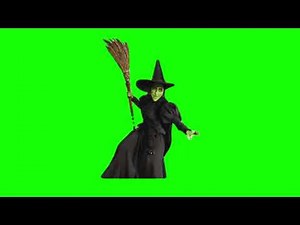 Green Screen Wizard Of OZ Witch | Chroma Key Graphics For Videos No Copyright (Free To Use)