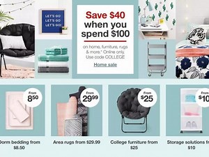 Target Coupons: Save $10 off $30 or $40 off $100 on home, furniture, rugs