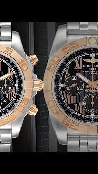 Breitling Chronomat Evolution Black Dial Steel Rose Gold Mens Watch CB0110 | SwissWatchExpo