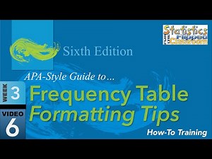 Formatting Tips for Frequency Tables with SPSS, Excel, & Word – Skills Building for Statistics (3-6)
