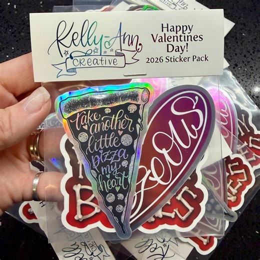 Limited Edition 2026 Valentines Sticker Pack | Holographic, Mirror, and Vinyl Decals - Etsy