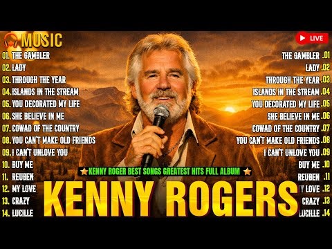 Kenny Rogers Greatest Hits Full Playlist 🤠 She Believes In Me 🌾 Legendary Classic Country Songs