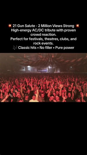 💥 21 Gun Salute - 2 Million Views Strong 💥 High-energy AC/DC tribute with proven crowd reaction. Perfect for festivals, theatres, clubs, and rock events. 🎶 Classic hits • No filler • Pure power 📩 Now booking — DM for availability www.21gunsalute.ca #foryoupage #live #viral #fyp #tiktok