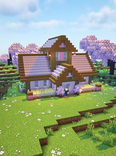 Cherry House Minecraft Tutorial: Build Your Dream Home