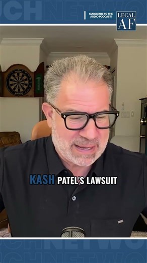 Kash Patel UNDERMINES His OWN Lawsuit INSTANTLY