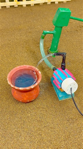 Mini hand pump project water with diy tractor video washing Lion | #waterpump #shorts #29
