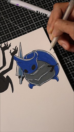 Drawing Watcher Knight #facebookreels #instagramreels #drawing #drawingtutorials #hollowknight | Dro As Pro