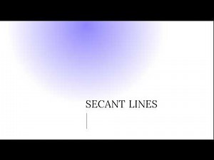 Secant Lines