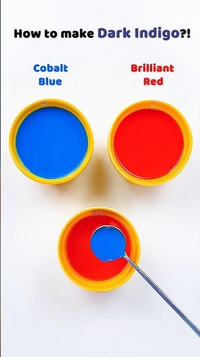 How to make Dark Indigo?! #colormixing #satisfying #asmr #mixingcolors