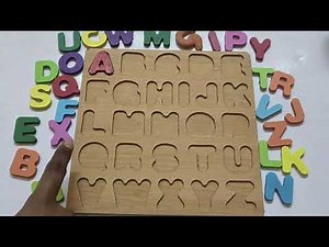 Learning Uppercase Letters With Alphabet Puzzle Board | Capital Letters | ABCD