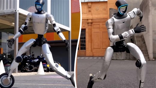 Chinese humanoid robot displays impressive roller skating skills