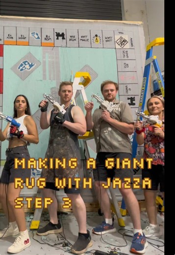 Making a Giant Rug with Jazza: Step 3 of Tufting