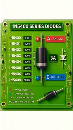 1N5400 Series Diodes ⚙️ #diy #shorts #diode #short