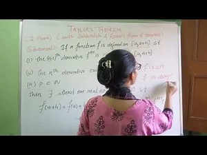 Taylor's Theorem part- 1 | First form | Proof